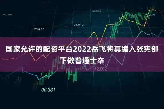 国家允许的配资平台2022岳飞将其编入张宪部下做普通士卒